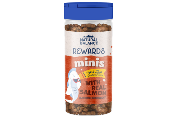REWARDS MINIS WITH REAL SALMON IN A 5.3OZ CANISTER