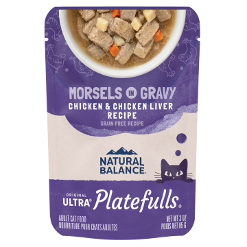 Platefulls Chicken & Chicken Liver Recipe Morsels in Gravy
